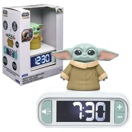 Star Wars Grogu 3D noční světlo digitální budík fotografii produktu