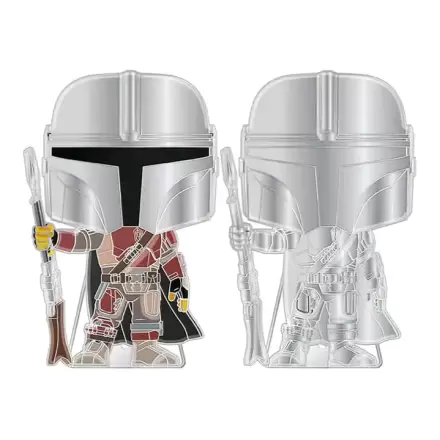 Star Wars Loungefly POP! Smaltovaná Připínací Placka Mando 10 cm fotografii produktu