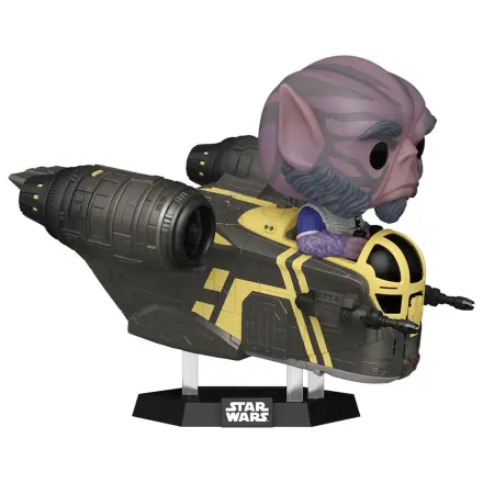 Star Wars: The Mandalorian and Grogu Funko POP! Rides Deluxe Vinyl Bobblehead figurka Zeb Orrelios v Razor Crest fotografii produktu