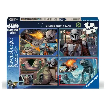 Star Wars The Mandalorian & Grogu puzzle 4x100 dílků fotografii produktu