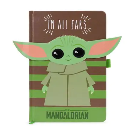 Star Wars The Mandalorian Prémiový zápisník A5 I'm All Ears zelený termékfotója