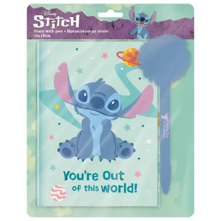 Stitch Dárková sada deník s zámkem + Pompom pero fotografii produktu