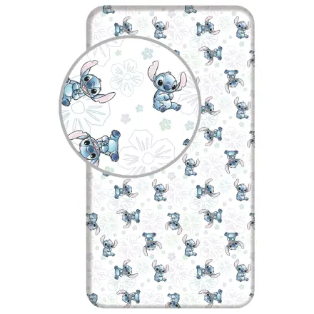 Stitch Ohana bílé napínací prostěradlo 90x200 cm fotografii produktu