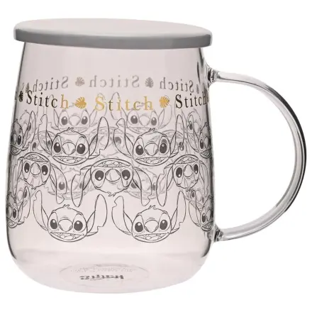 Stitch skleněný hrnek s víkem 532ml fotografii produktu