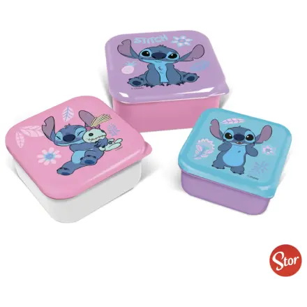 Stitch Watercolor svačinové boxy 3 ks fotografii produktu