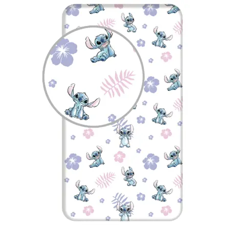 Stitch White napínací prostěradlo 90x200 cm fotografii produktu