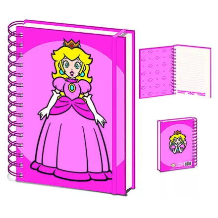Super Mario Bros Peach poznámkový blok A5 fotografii produktu
