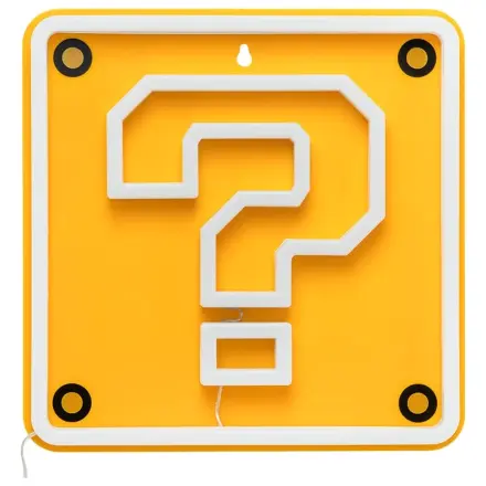 Super Mario LED Neonová nástěnná lampa Question Block 24 x 24 cm fotografii produktu