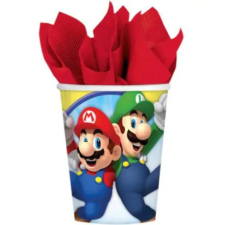 Super Mario papírový kelímek 8 ks 250 ml fotografii produktu
