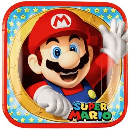 Super Mario papírové talíře 8 ks 23 cm fotografii produktu