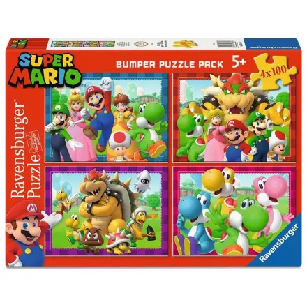 Super Mario Sada 4 puzzle Čas na Maria! (4x100 dílků) fotografii produktu