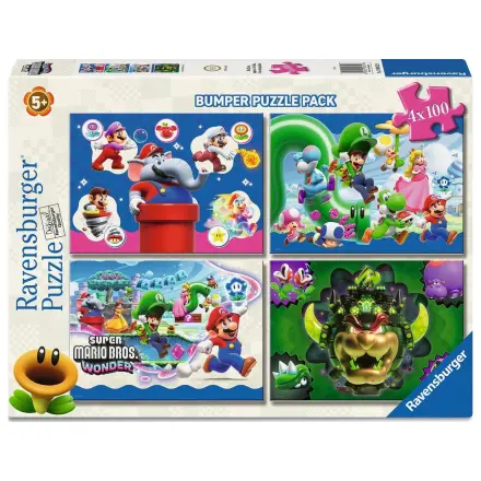 Super Mario puzzle 4x100 dílků fotografii produktu