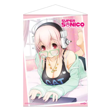 Super Sonico nástěnný svitek Super Sonico na svém laptopu 50 x 70 cm termékfotója