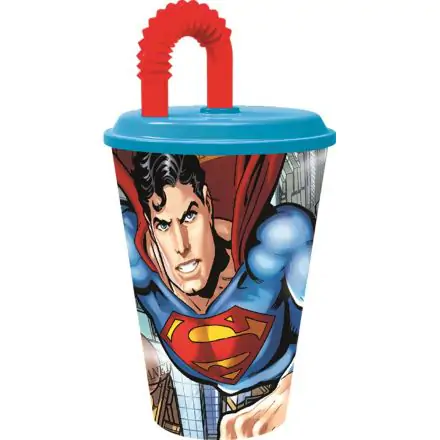 Superman kelímek s brčkem, plastový 430 ml fotografii produktu