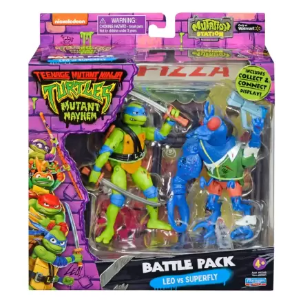 Teenage Mutant Ninja Turtles akční figurky Leonardo vs. Super Fly 11 cm fotografii produktu
