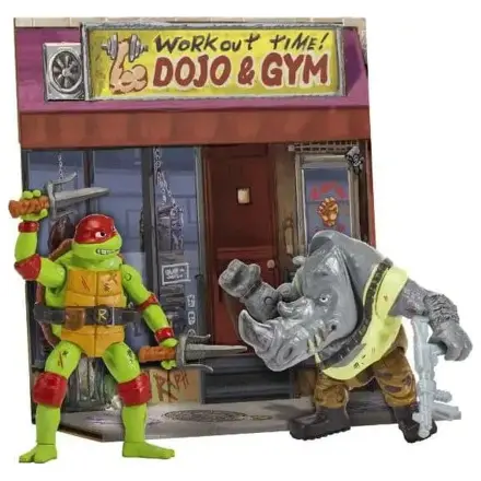 Teenage Mutant Ninja Turtles: Mutant Mayhem Battle Pack Akční figurky Raphael vs. Rocksteady 11 cm fotografii produktu