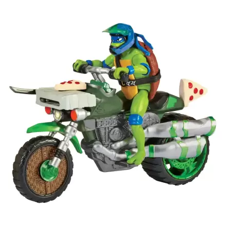 Teenage Mutant Ninja Turtles: Mutant Mayhem Drive N Kick akční figurka Leonardo a motocykl 11 cm fotografii produktu