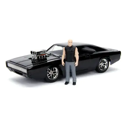 The Fast and Furious Diecast Model Hollywood Rides 1/24 1970 Dodge Charger s Dom Toretto Figurkou fotografii produktu