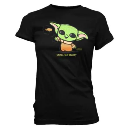 The Mandalorian Cute Yoda Force Black Dámské Tričko fotografii produktu