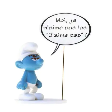 The Smurfs Collectoys Comics Speech Statue Mravenčí Šmoula 22 cm *French Version* fotografii produktu