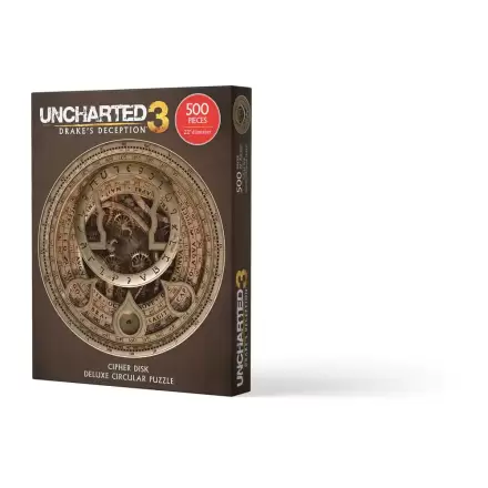 Uncharted Puzzle Cipher Disk Circular Deluxe (500 dílků) fotografii produktu