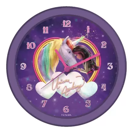 Unicorn Academy Nástěnné hodiny svítící ve tmě fotografii produktu