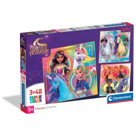 Unicorn Academy Riders 3x48dílné puzzle fotografii produktu