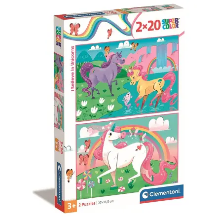 Unicorn Believe 2x20 dílné puzzle fotografii produktu