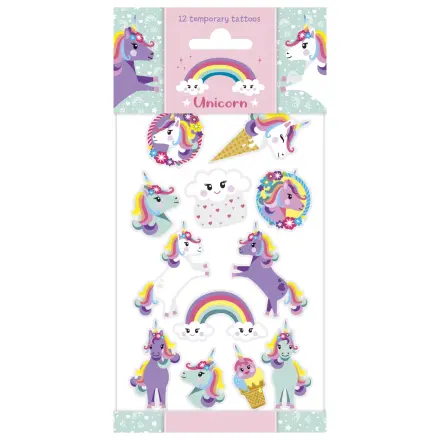 Unicorn Rainbow Tattoo 12dílná sada fotografii produktu