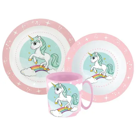 Jídelní set Unicorn Range, set z mikroplastů s hrnkem fotografii produktu