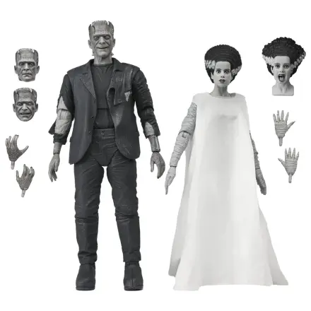 Universal Monsters 2-Pack Akční figurka Bride of Frankenstein 90th Anniversary The Monster & His Mate (B&W) 18 cm fotografii produktu