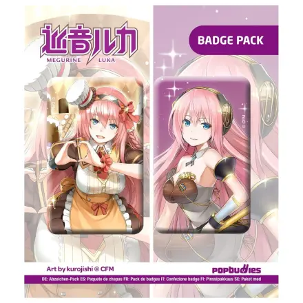Vocaloid Sada 2 odznaků Megurine Luka (Art by kurojish) fotografii produktu