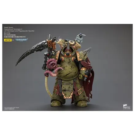 Warhammer 40k akční figurka 1/18 Death Guard Deathshroud Terminator 2 s Manreaper a Plaguespurter Gauntlet 14 cm fotografii produktu