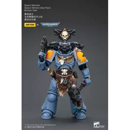 Warhammer 40k akční figurka 1/18 Space Marines Space Wolves Claw Pack Brother Olaf 12 cm termékfotója