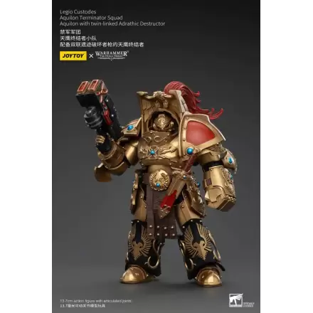 Warhammer The Horus Heresy akční figurka 1/18 Legio Custodes Aquilon Terminator Squad Aquilon s dvojitým Adrathic Destructorem 14 cm termékfotója