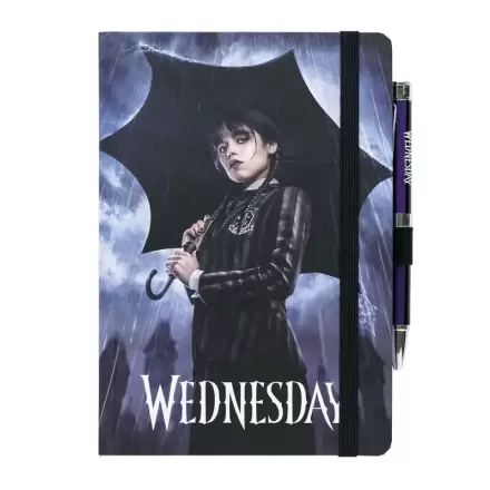 Wednesday Addams A5 prémiový zápisník + projektorové pero termékfotója