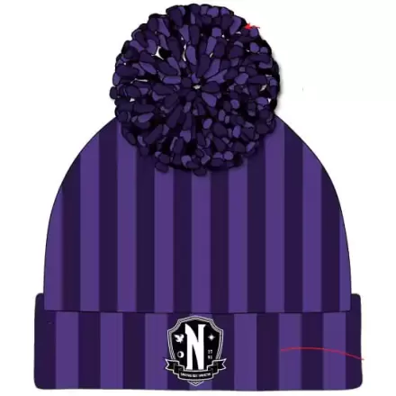 Čepice s bambulí Wednesday Pom-Pom Beanie Nevermore Logo termékfotója