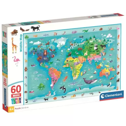 Wildlife Map maxi puzzle 60 dílků fotografii produktu