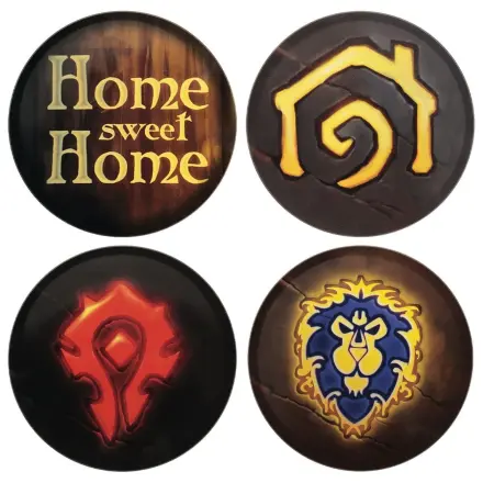 World of Warcraft Podtácky, sada 4 ks, potištěný kov fotografii produktu