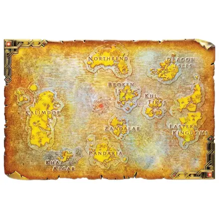 World of Warcraft Replika kovová mapa Azerothu Limitovaná edice 12 x 18 cm fotografii produktu