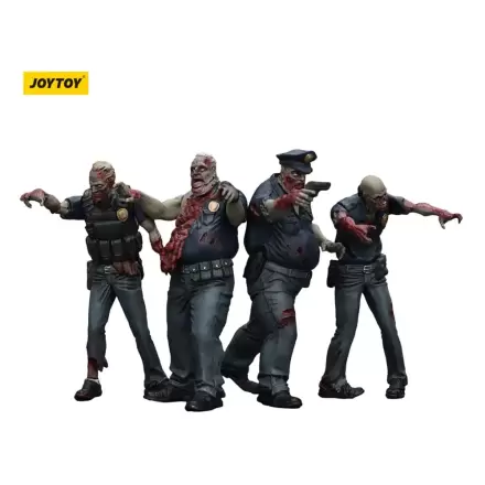 Zombie Dark Source akční figurky 4-Pack Police (Male) 8 cm fotografii produktu